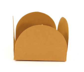 Forminha 4 petalas - ocre 50un