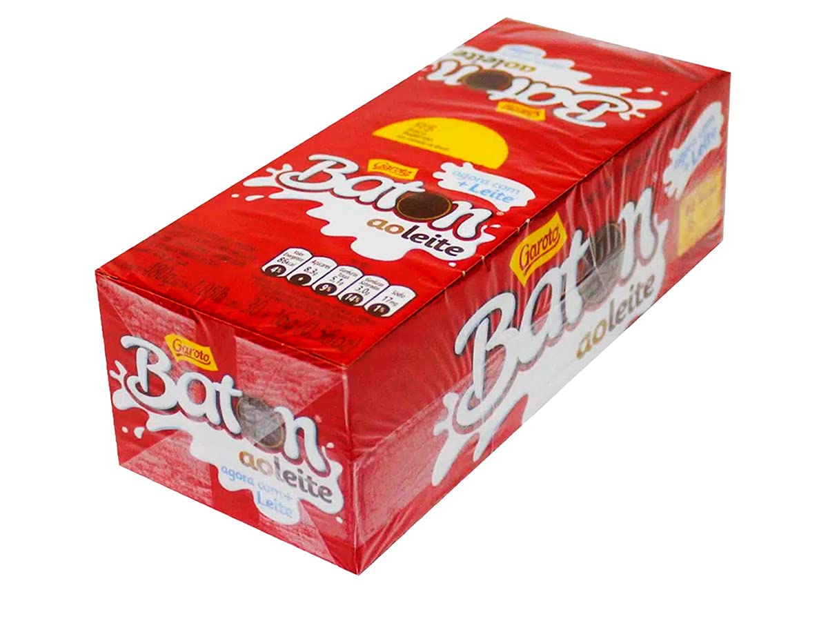 Baton Garoto Chocolate Ao Leite Caixa C/ 30 Unidades