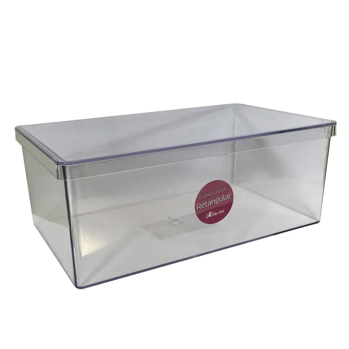 Cake Box Cristal Retangular C/Tampa 1,5L