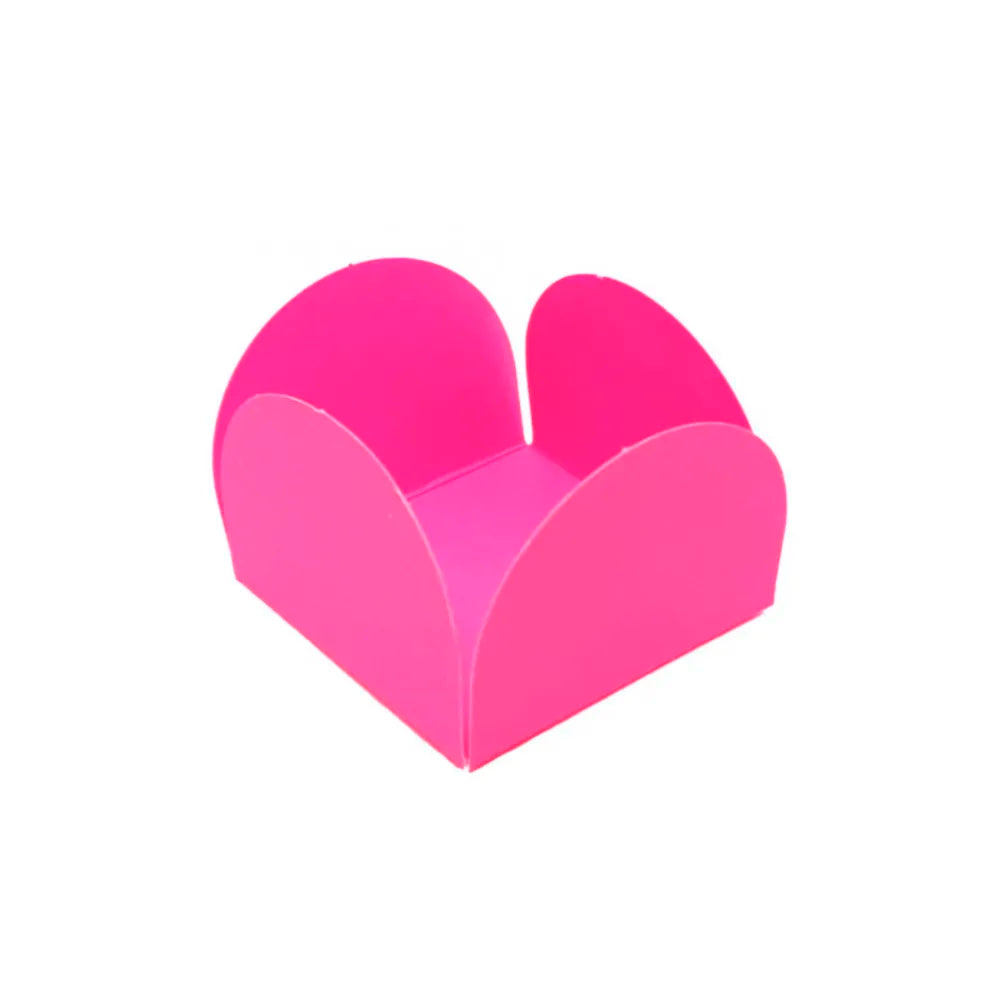 Forminha 4 petalas - rosa chiclete 50un