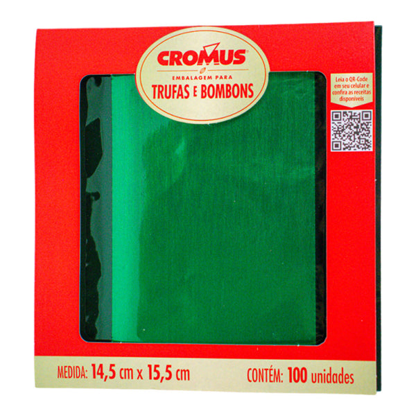 Embalagem Para Trufas e Bombons Verde Escuro - 100un