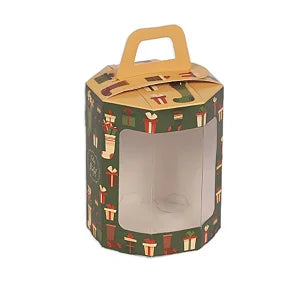 caixa octogonal- panetone 250g (5un)