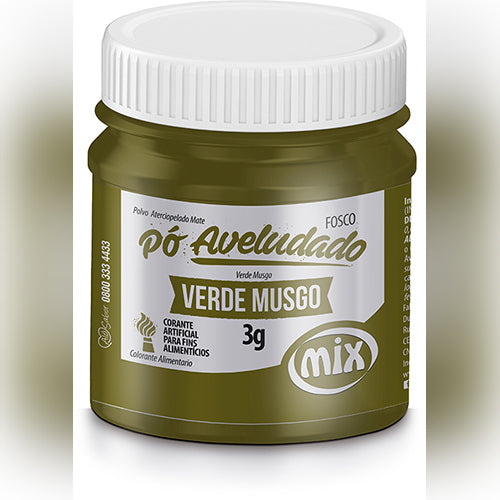 MIX - Po Aveludado Verde Musgo