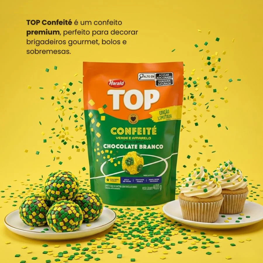 TOP CONFEITÉ - Verde e Amarelo
