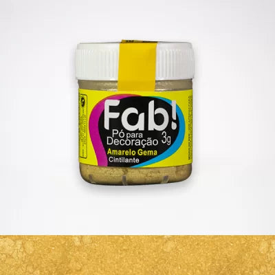 FAB- Po De Decoracao Amarelo Gema