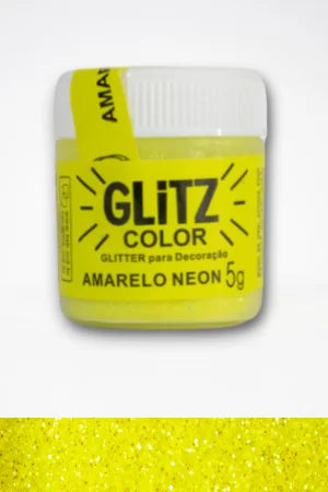 GLITZ- Glitter Para Decoracao Amarelo Neon