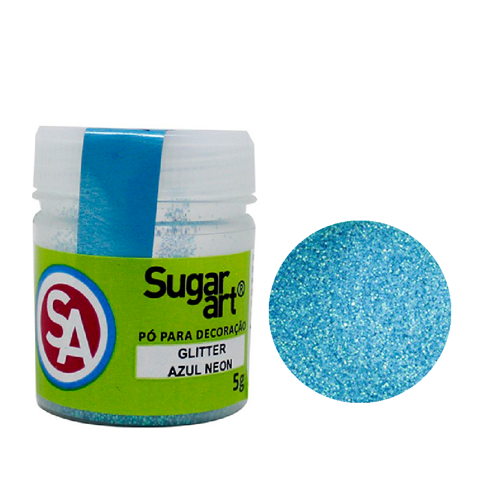 SUGAR ART - Glitter Azul Neon