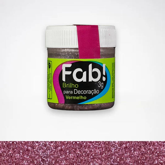 FAB- Brilho Para Decoração Vermelho