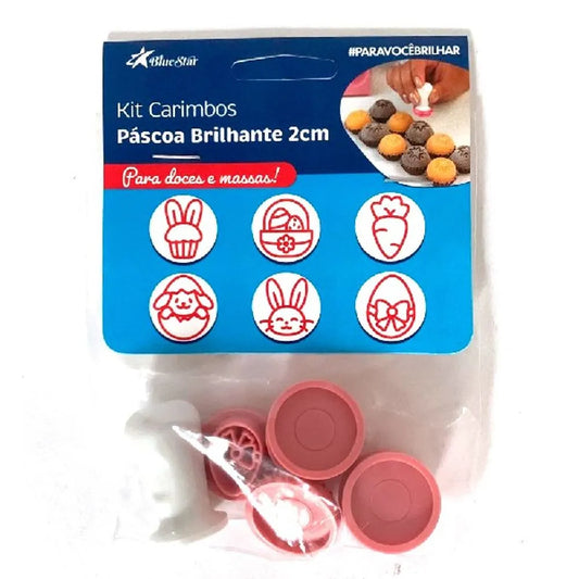 Kit Carimbos Pascoa Brilhante 2cm