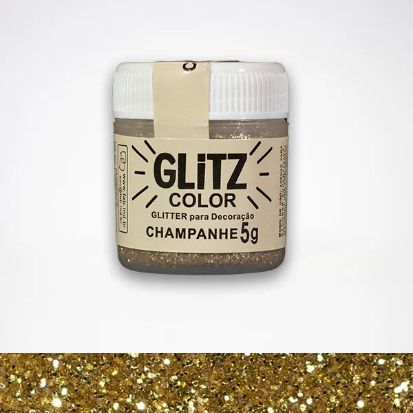 GLITZ- Glitter Para Decoracao Champanhe