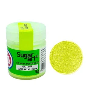 SUGAR ART - Glitter Amarelo Neon