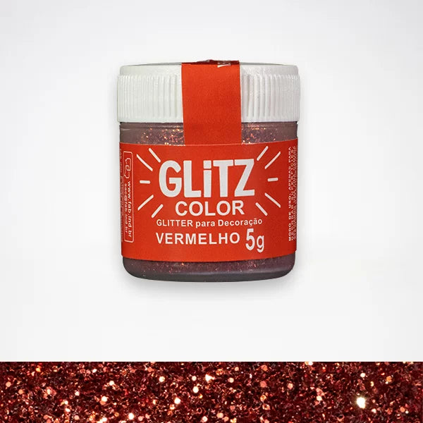 GLITZ- Glitter Para Decoração Vermelho